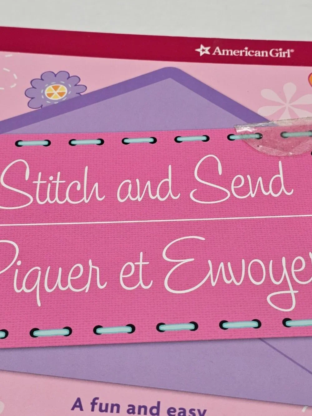 New American Girl Doll Activity Book Art Kit Create Stitch Send Card Embroidery